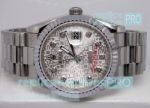 Best Qaulity Swiss Replica Rolex Datejust Silver Diamond Number SS Case Watch